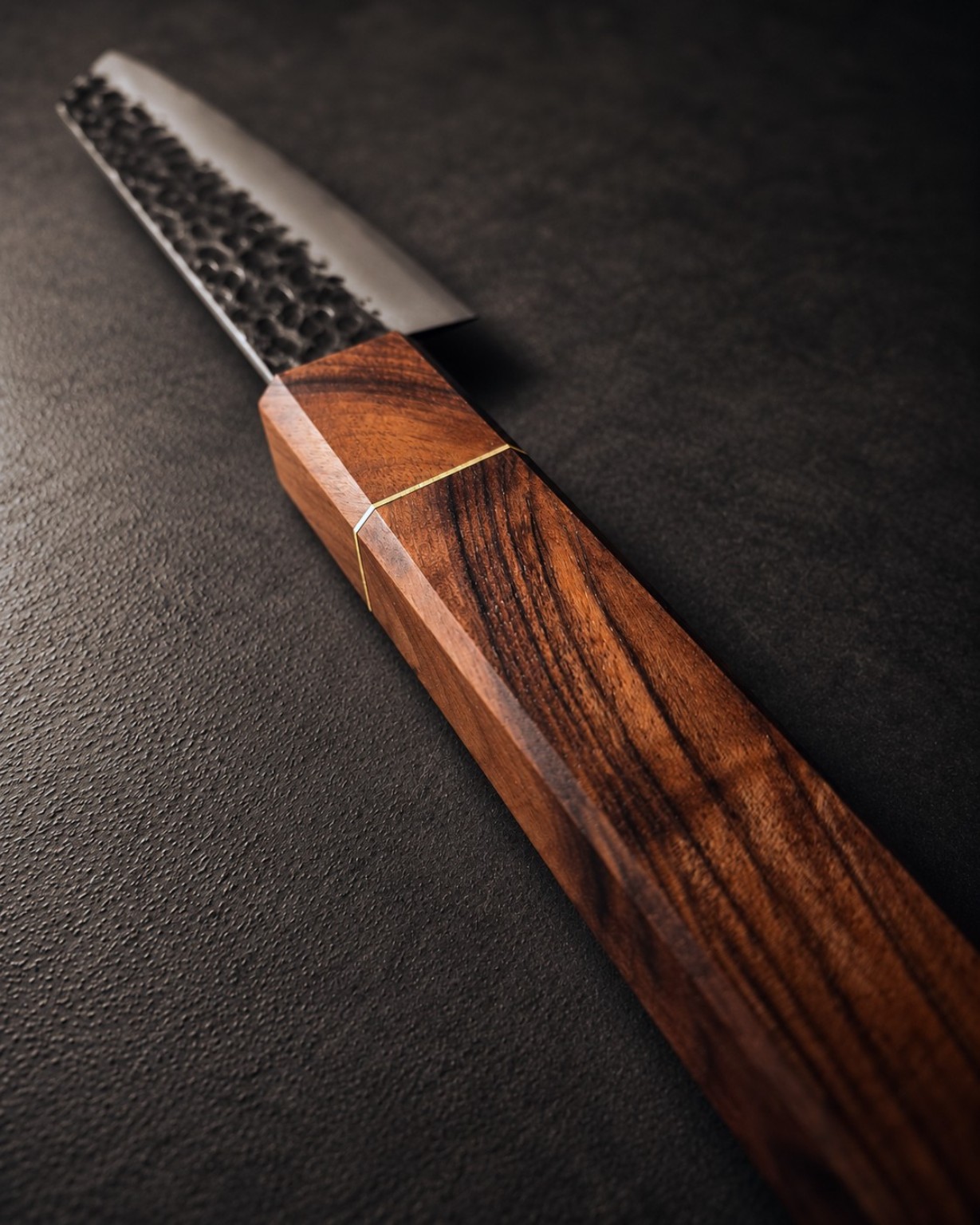 Figured European Walnut & Brass, original Mokurei studio detail photograph 2
